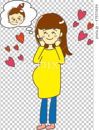 娘を想う妊婦さん 娘を想う妊婦さん 47655684