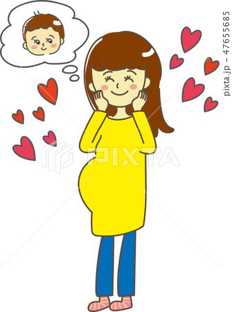 息子を想う妊婦さん 息子を想う妊婦さん 47655685
