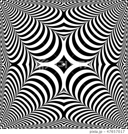 Op art pattern. 3D illusion. Abstract design.のイラスト素材 [47657017] - PIXTA