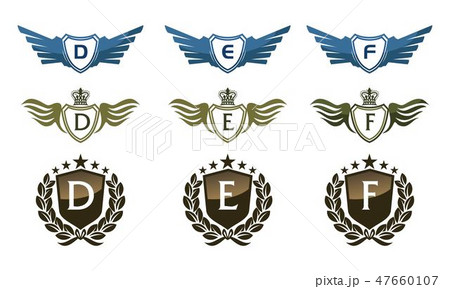 Wing Crown Template Design Set 47660107
