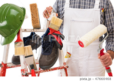 house painter, tools and work equipment. house painter, tools and work equipment. 47660468