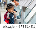 Asian little boy 3 years old in the gate airport 47661451