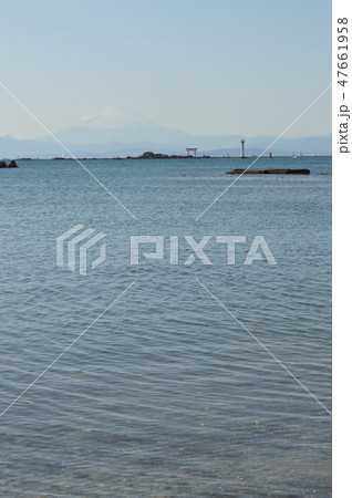 葉山の海と富士山 47661958