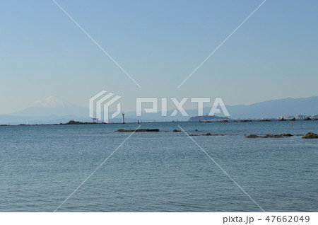 湘南、葉山の海と富士山 47662049