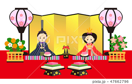 雛祭り　親王飾り 47662796