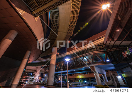 黒川インターチェンジ 夜景 黒川インターチェンジ 夜景 47663271