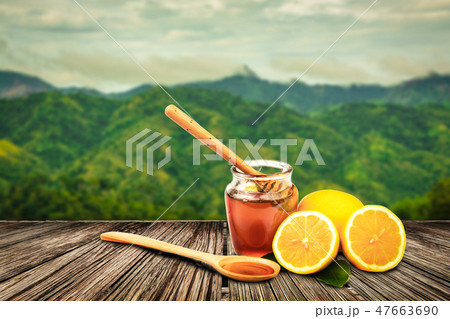 honey with lemon honey with lemon 47663690