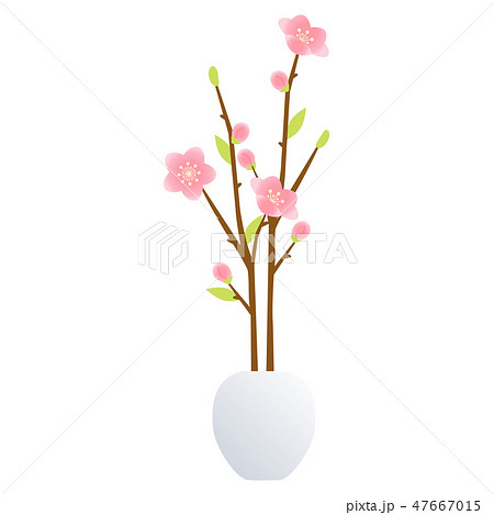 桃の花2のイラスト素材 47667015 Pixta