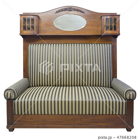 Vintage Art deco Sofa isolated on white background Vintage Art deco Sofa isolated on white background 47668208