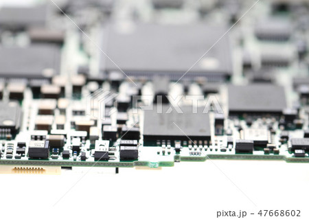 detail of computer motherboard 47668602