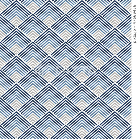 Geometric pattern vector. Blue Japanese background 47669456