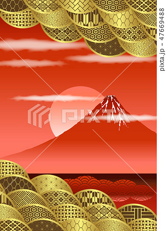 和柄背景　年賀背景 47669488