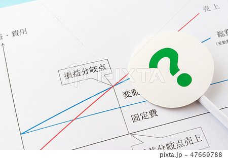 損益分岐点 ? 収支 会計 売上 費用 利益 グラフ 損益分岐点 ? 収支 会計 売上 費用 利益 グラフ 47669788