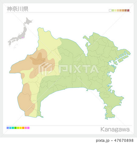神奈川県の地図イラスト フリー素材 を無料ダウンロード