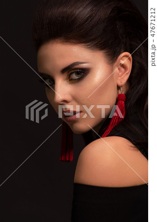 High fashion portrait of gorgeous glamour lady. High fashion portrait of gorgeous glamour lady. 47671212