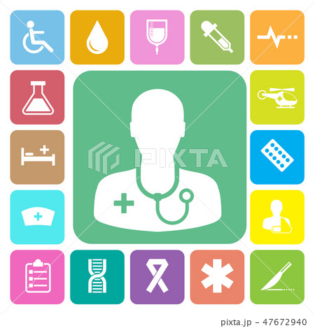 Medical icons set, . Illustration 47672940
