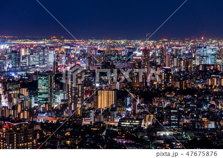 《東京都》東京の夜景・冬の澄んだ空気 《東京都》東京の夜景・冬の澄んだ空気 47675876