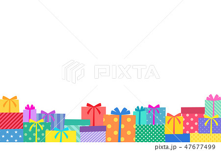 プレゼントボックス 背景素材のイラスト素材 47677499 Pixta