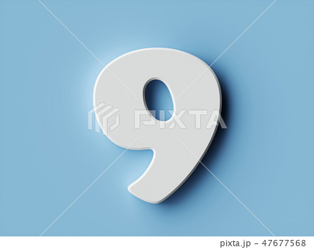 White paper digit alphabet character 9 nine font 47677568