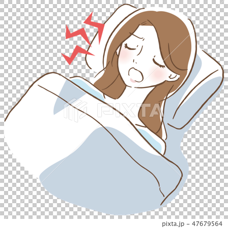 いびきが五月蠅い女性 イラスト いびきが五月蠅い女性 イラスト 47679564