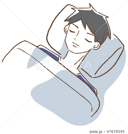 安眠する男性 安眠する男性 47679595