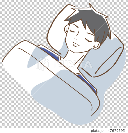 安眠する男性 安眠する男性 47679595