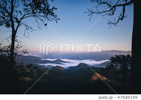 landscape Mountains Beautiful light in the morning 47680199