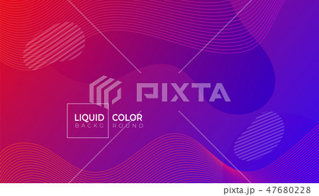 Liquid gradient colorful geometric background.  47680228