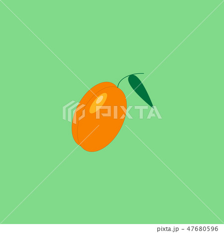 Apricot on the neon green background 47680596