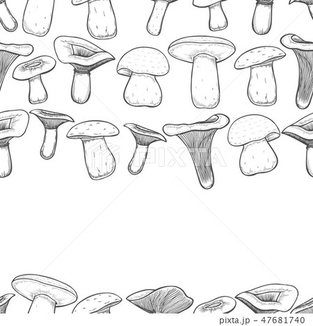 pattern with chanterelle mushrooms pattern with chanterelle mushrooms 47681740