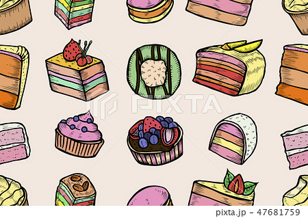 Sweets and bakery set. 47681759