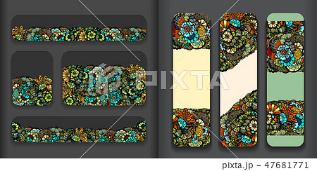 Flower pattern cards set 47681771