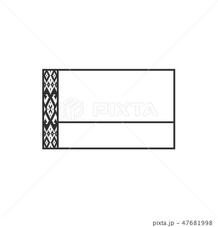 Belarus flag icon in black outline flat design Belarus flag icon in black outline flat design 47681998