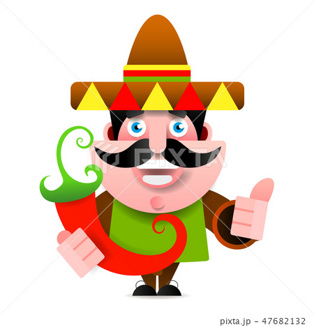 mexican sombrero man cartoon