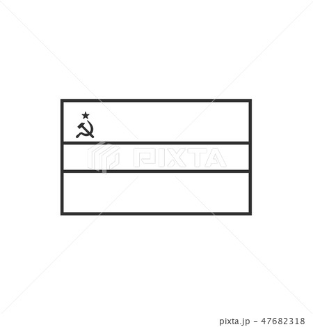 Transnistria flag icon in black outline 47682318