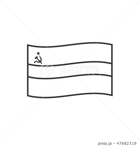 Transnistria flag icon in black outline 47682319