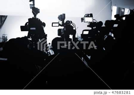 backyard of journalist press record intervieve 47683281