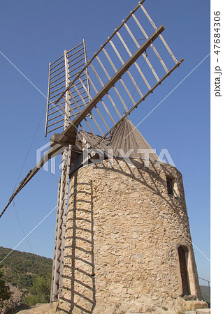 Ancient stone windmill (Vertically) Ancient stone windmill (Vertically) 47684306