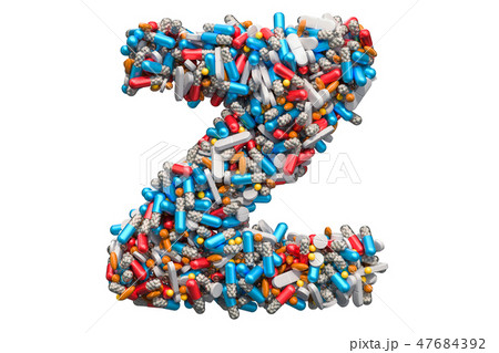 Letter Z from medicine pills, capsules, tablets 47684392