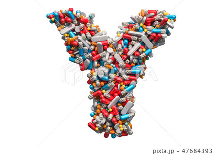 Letter Y from medicine pills, capsules, tablets Letter Y from medicine pills, capsules, tablets 47684393