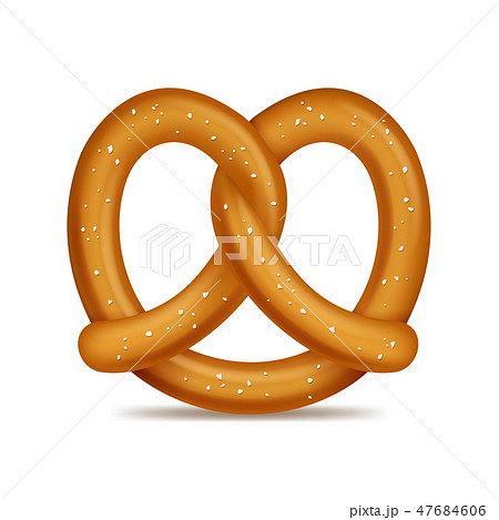 Realistic 3d Detailed Pretzel Traditional Bread Snack. Vector 47684606
