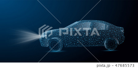 Abstract image of a auto in the form of a   47685573