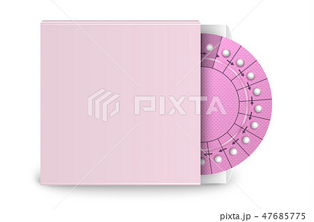 Vector Realistic Packaging of Birth Control Pills in Box Closeup Isolated. Contraceptive Pill Vector Realistic Packaging of Birth Control Pills in Box Closeup Isolated. Contraceptive Pill 47685775