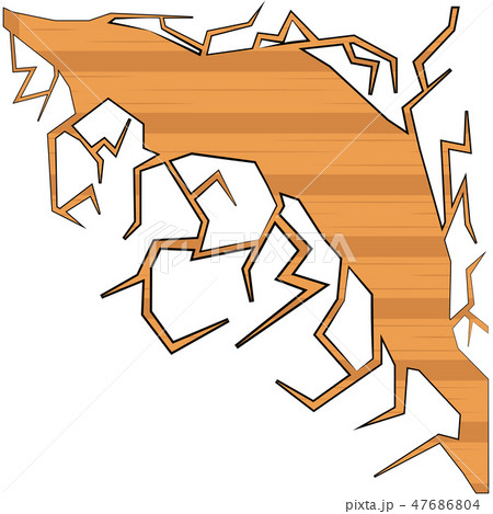 Isolated wooden wall cracked Isolated wooden wall cracked 47686804