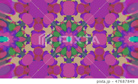 Abstract Colorful Painted Kaleidoscopic Graphic Abstract Colorful Painted Kaleidoscopic Graphic 47687849