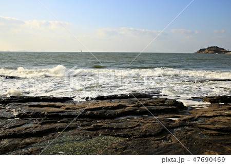 海 砂浜 海水浴場 47690469