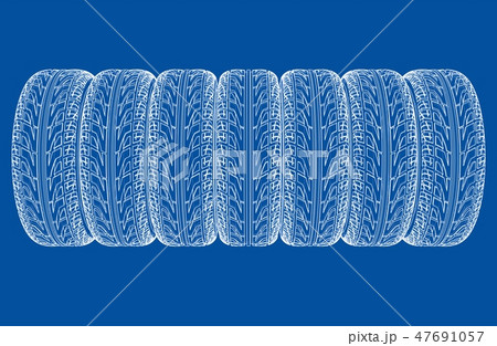 Car tires concept. Vector rendering of 3d Car tires concept. Vector rendering of 3d 47691057