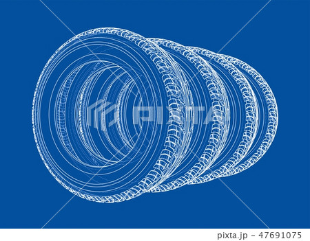 Car tires concept. Vector rendering of 3d Car tires concept. Vector rendering of 3d 47691075