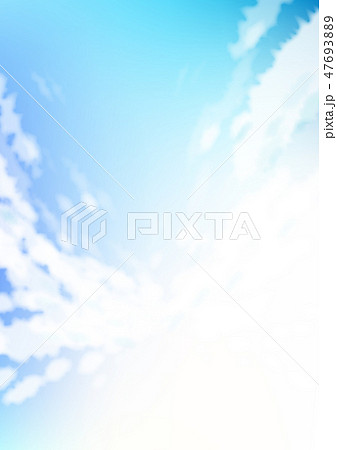 青空と雲の背景素材テクスチャベクターイラスト 縦長のイラスト素材