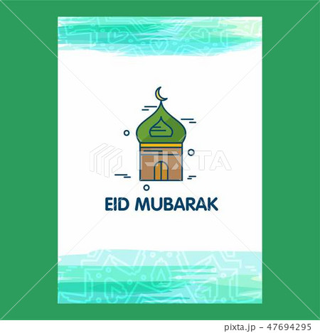 Eid Mubarak Greetings card with elegant design vec Eid Mubarak Greetings card with elegant design vec 47694295